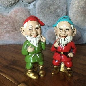✔️Set of 2 Vintage Christmas Elves Made in Japan